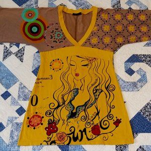 Adore woman's tunic, elbow length sleeves, Size 6